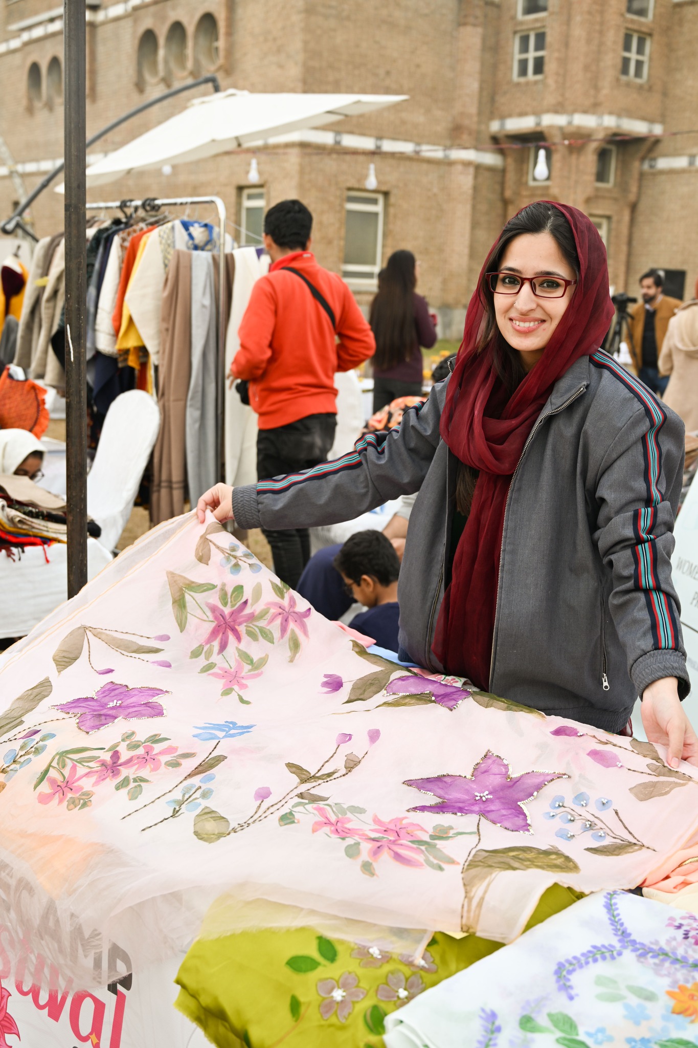A female entrepreneur displaying her products at an ASI-funded initiative aimed at empowering female entrepreneurs in Pakistan.